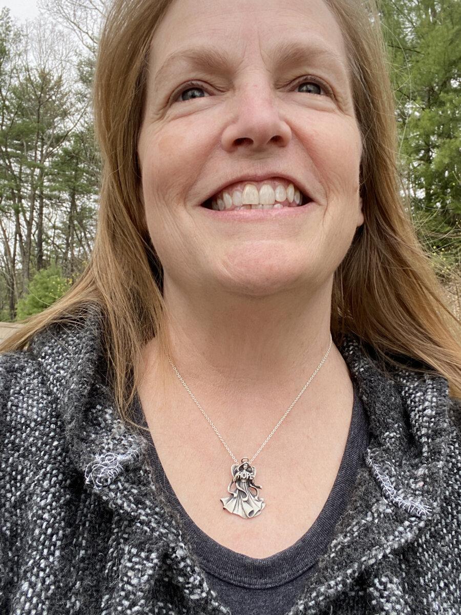 Angel of Hope Necklace in Sterling Silver by Sue Beatrice
