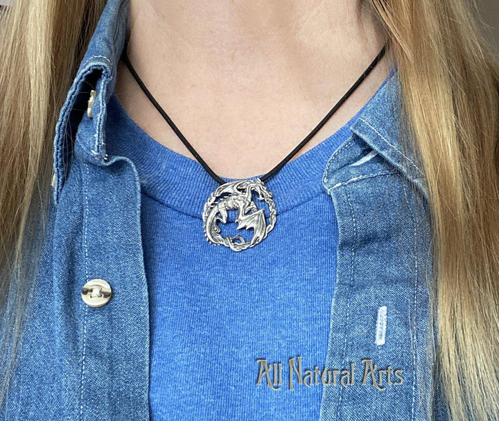 Dragonfire - A Symbol of Connectedness and Vitality | Sterling Silver or Silicon Bronze Dragon Pendant