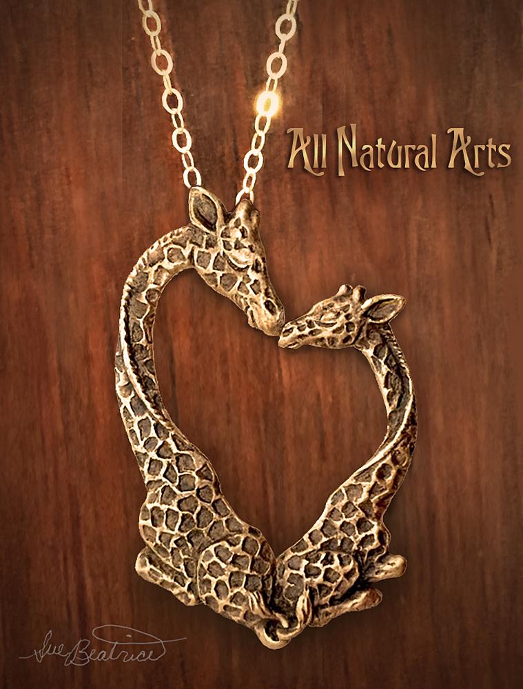 High on Love Giraffe Necklace - Sterling Silver or Gold Toned Brass