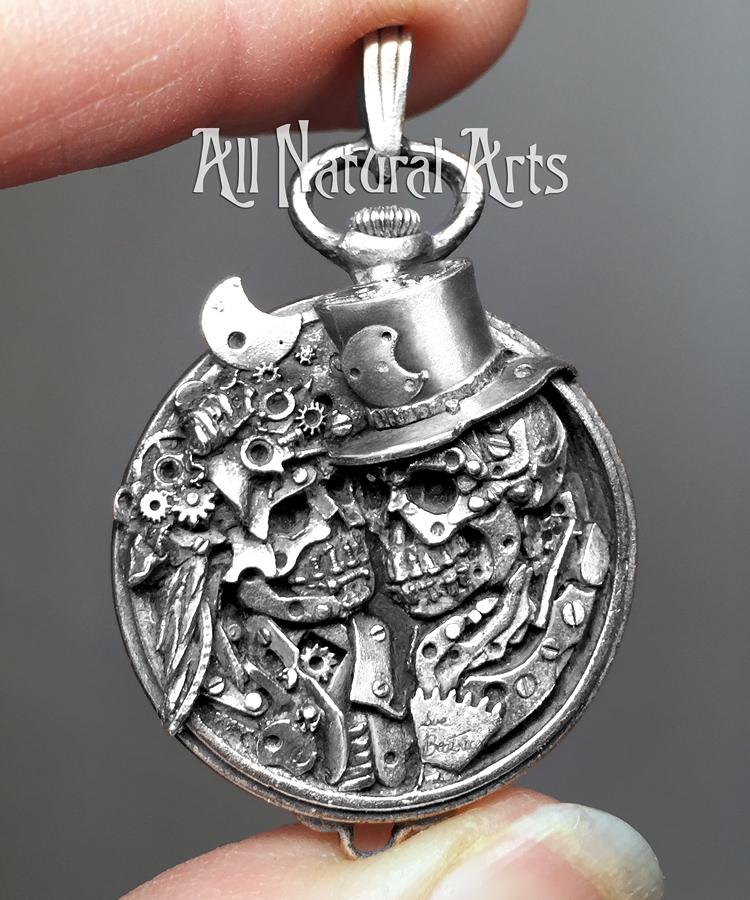Immortal Love Watch Parts Pendant: Sterling Silver or Silicon Bronze