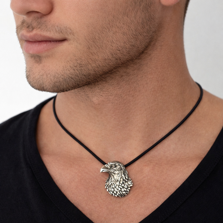 American Bald Eagle Pendant by Sue Beatrice's | Sterling Silver | Hand-carved Jewelry