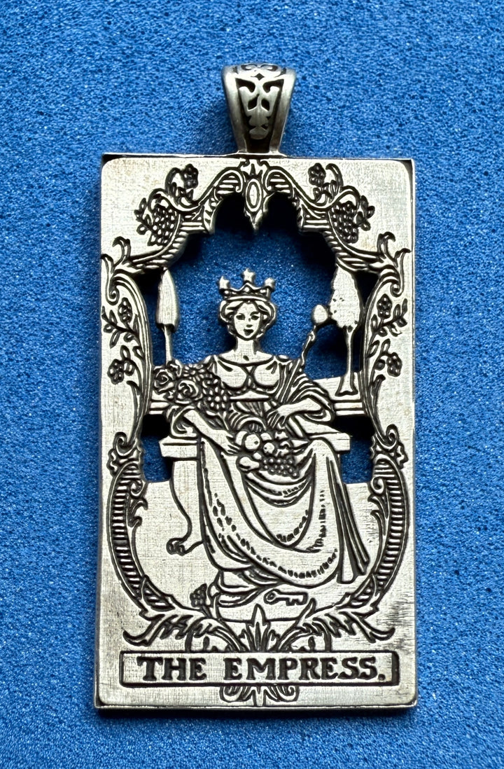 The Empress Tarot Card Necklace – Sterling Silver Pendant by Sue Beatrice