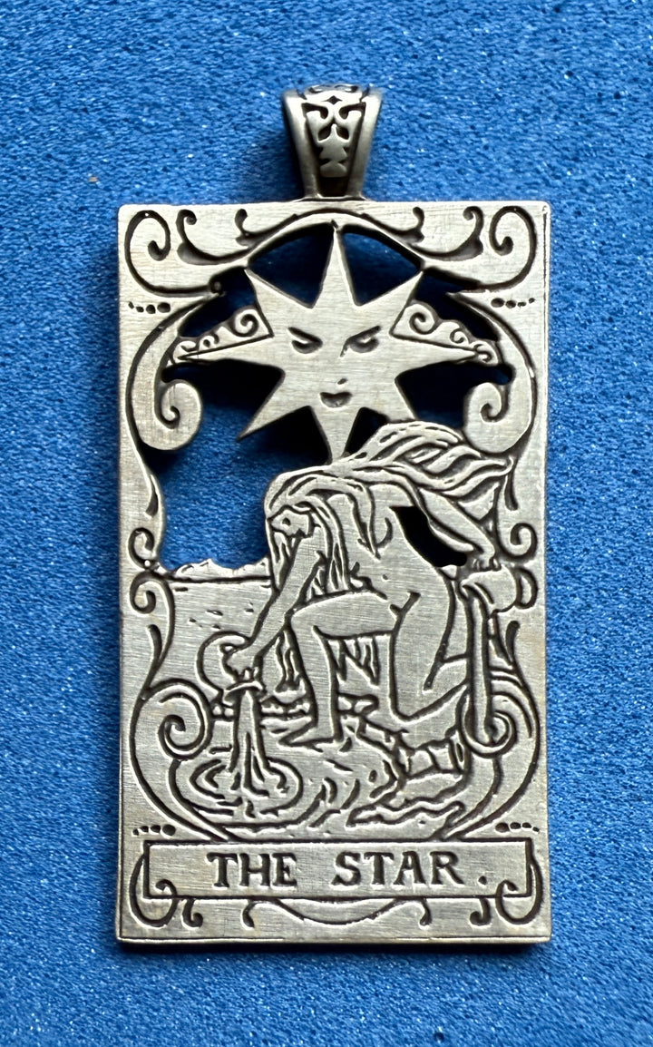 The Star Tarot Card Necklace – Sterling Silver Pendant by Sue Beatrice