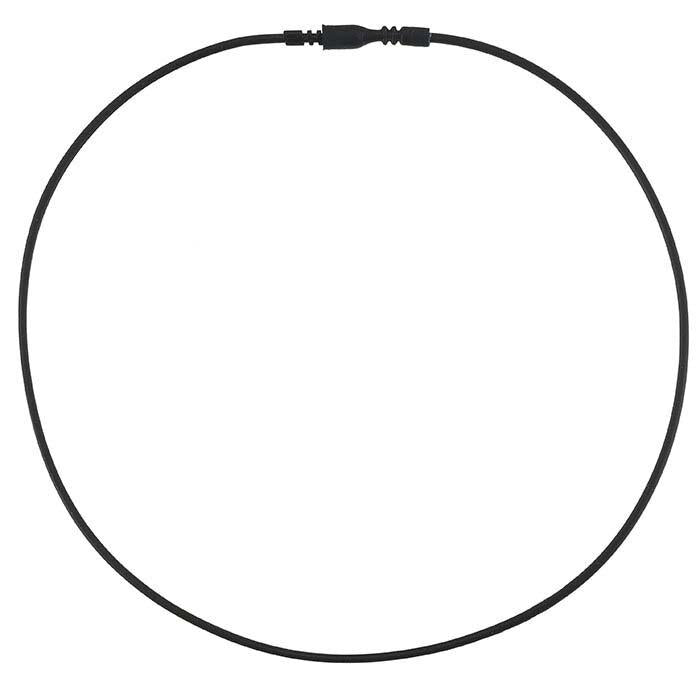 Contemproary and stylish black silicone cord.