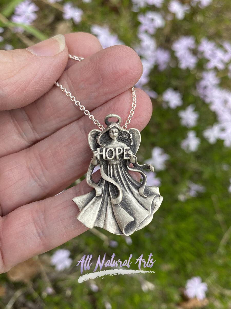 Angel of Hope Necklace in Sterling Silver by Sue Beatrice