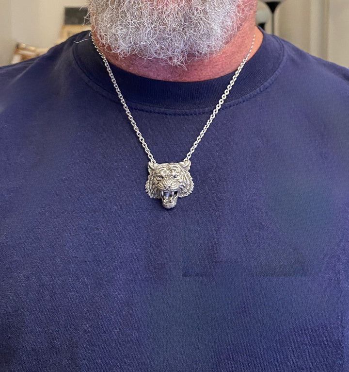 Realistic Tiger Pendant by Sue Beatrice | Symbol of Strength and Courage