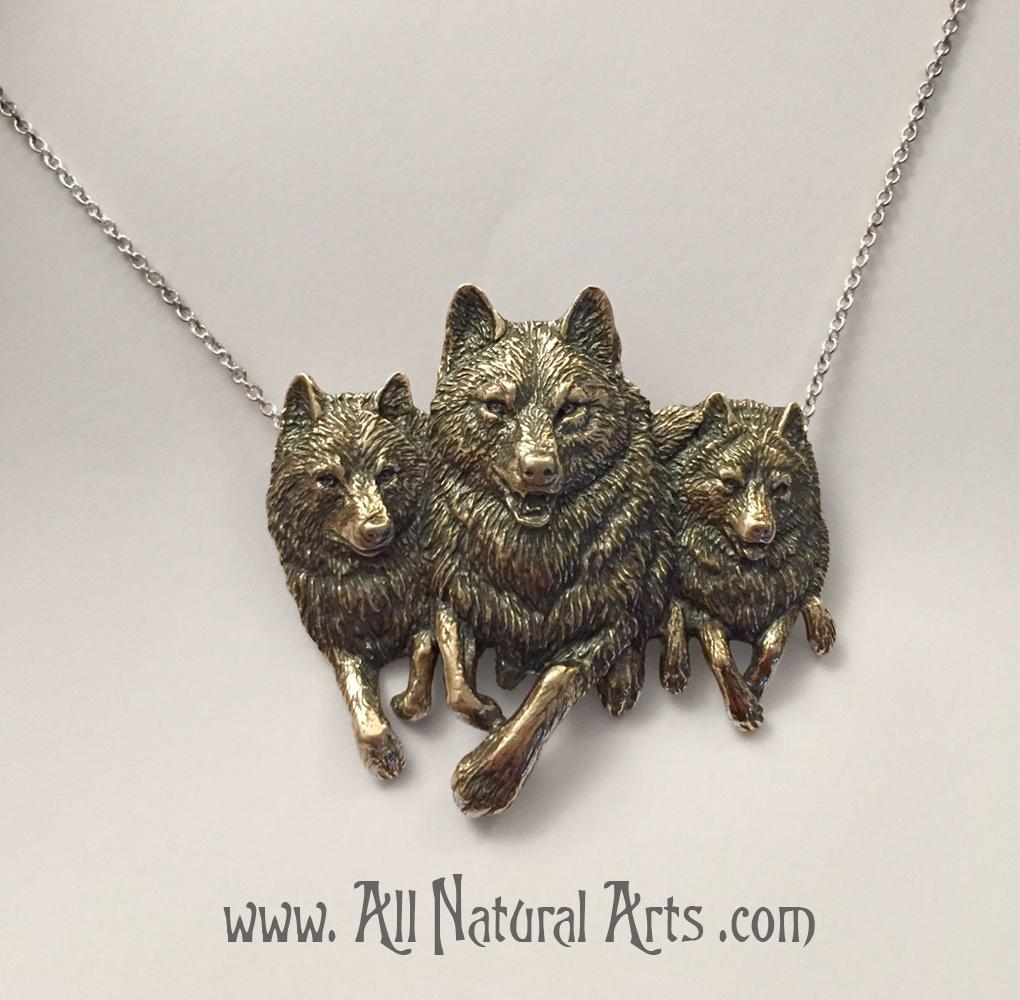 Running Wolves Sculpture: Handcrafted Sterling Silver or Bronze | Sue Beatrice