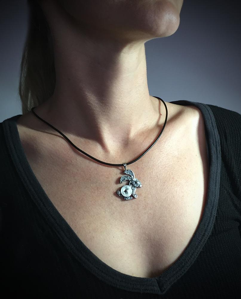 [BROWNBREATH] DOUGH SILVER NECKLACE ★すぐ品切れ★ The Original Steampunk Bunny Necklace | Sterling Silver or