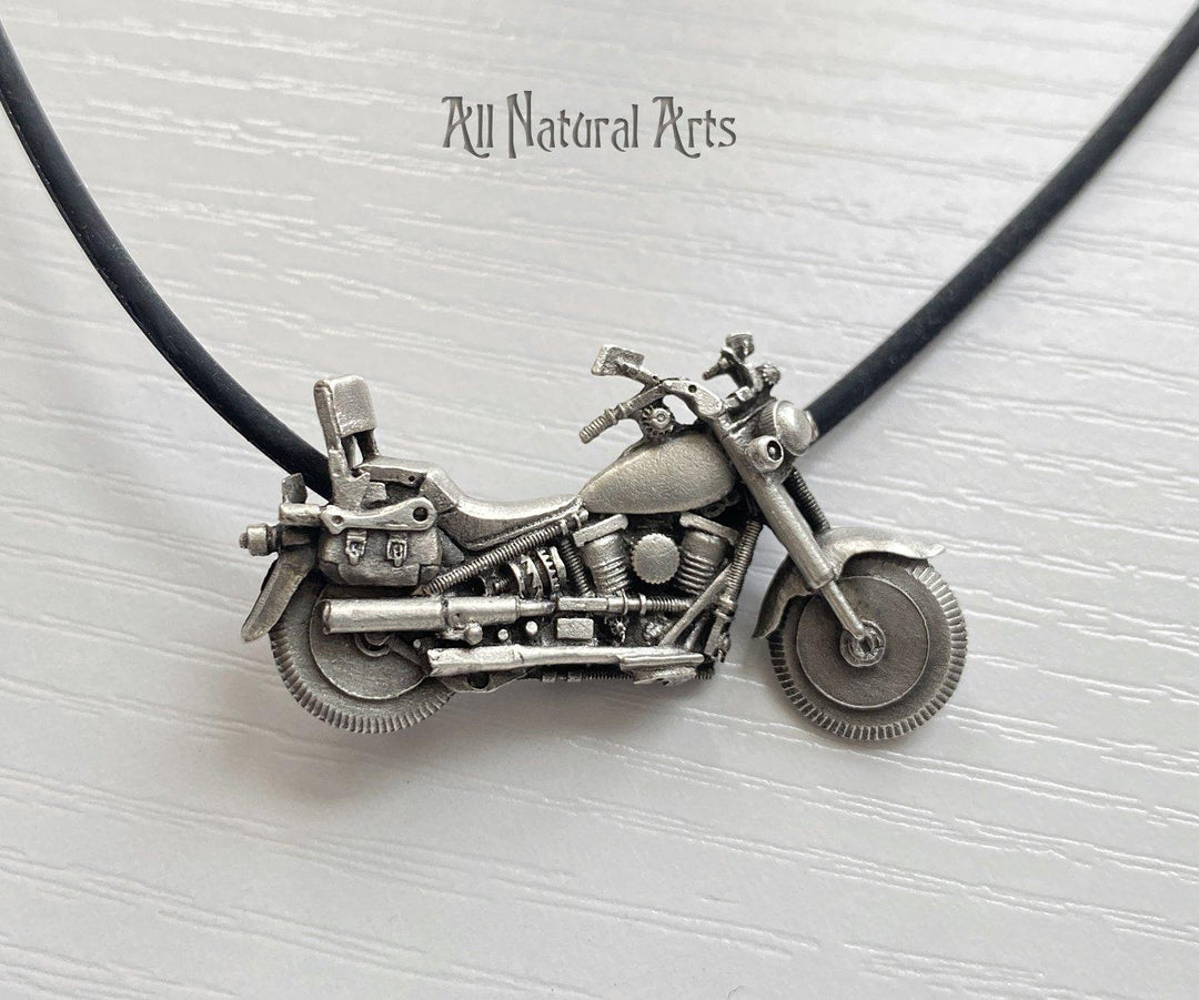 Close up photo of Vintage Fat Boy Watch Pendant - Handcrafted with vintage watch parts, sterling silver. Antique patina finish.
